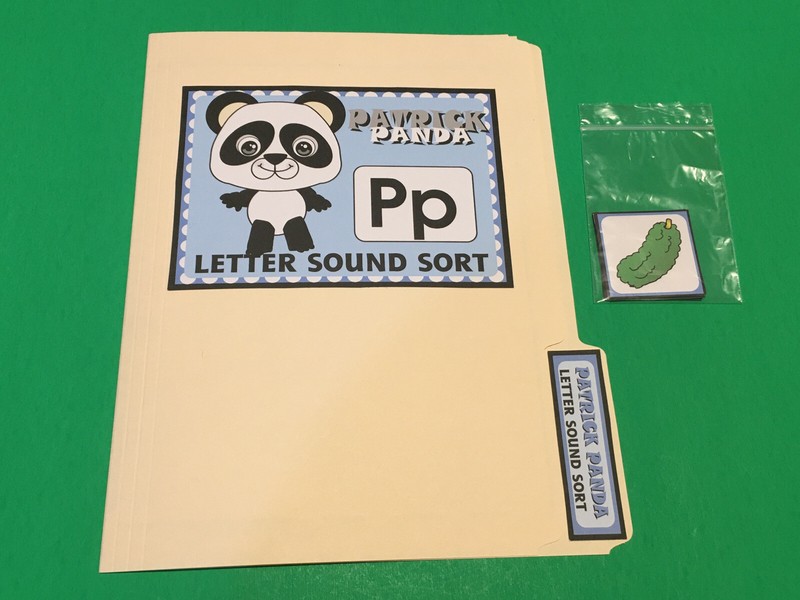 Patrick Panda – Letter Pp – DIY File Folder game – Printed / Uncut