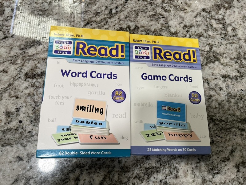 Your Baby Can Read Game Word Cards Early Language Robert Titzer 132 Cards Lot