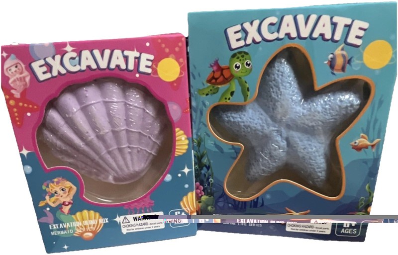 Oriental Trading Co. Sea Life Excavation Kit Shell & Starfish 6+ 14474489