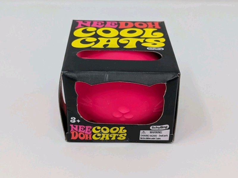 NeeDoh Pink Cool Cats Squishy Fidget Toy Stress Balls Sensory Toy NEW Tiktok
