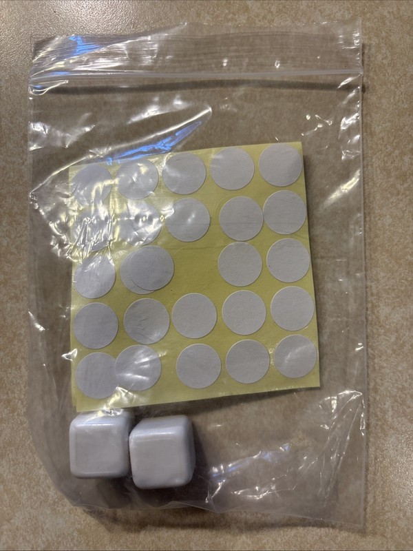 Class Set Of 52 Blank Dice, 2 In Each Package With Stickers, 26 Packets