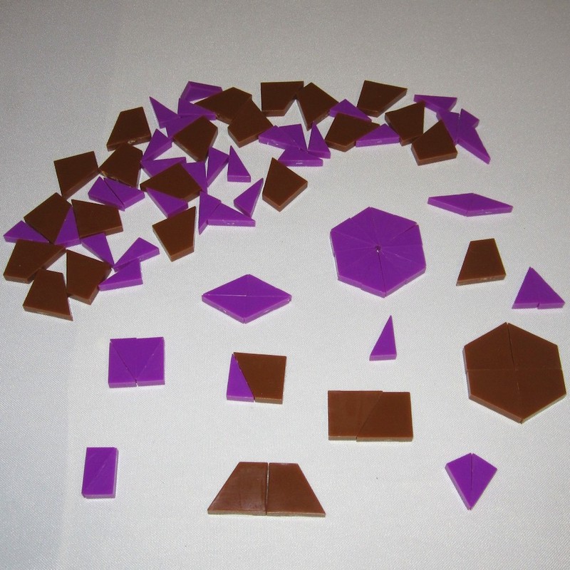 New ***90x FRACTION PATTERN BLOCKS Plastic*** .5 cm ETA hand2mind math 4452 stem gallery