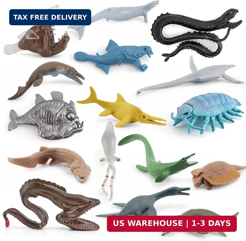 Mini Incredible Prehistoric Sea Creatures Toys for Kids Deep Ocean Animals Figur