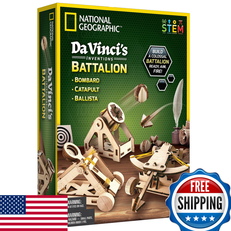 Blue Marble National Geographic Da Vinci Model Kit – Catapult Kit For Kids 3D