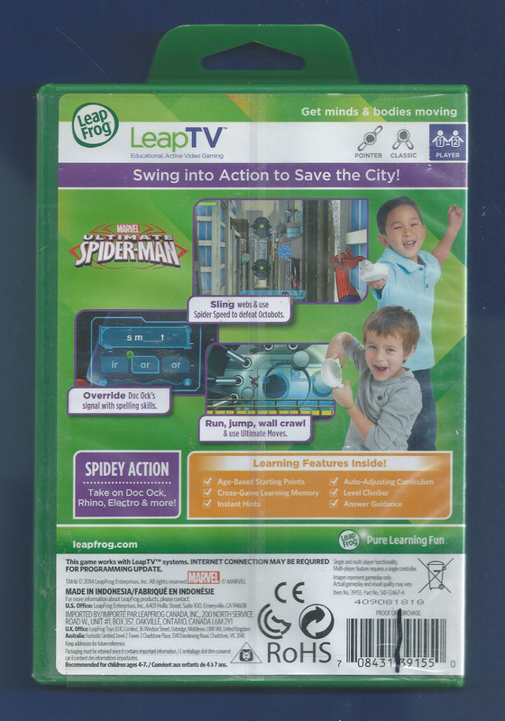 Leapfrog LeapTV Marvel Ultimate Spider-Man Educational Video Game NEW Sealed gallery