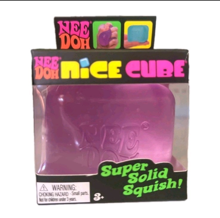 Nee Doh Nice Cube Super Solid Squish Color Pink New In Box Viral Free Shipping