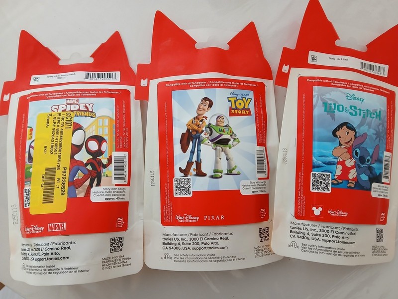 Tonies Marvel SPIDEY, Woody, Stitch Free Shipping