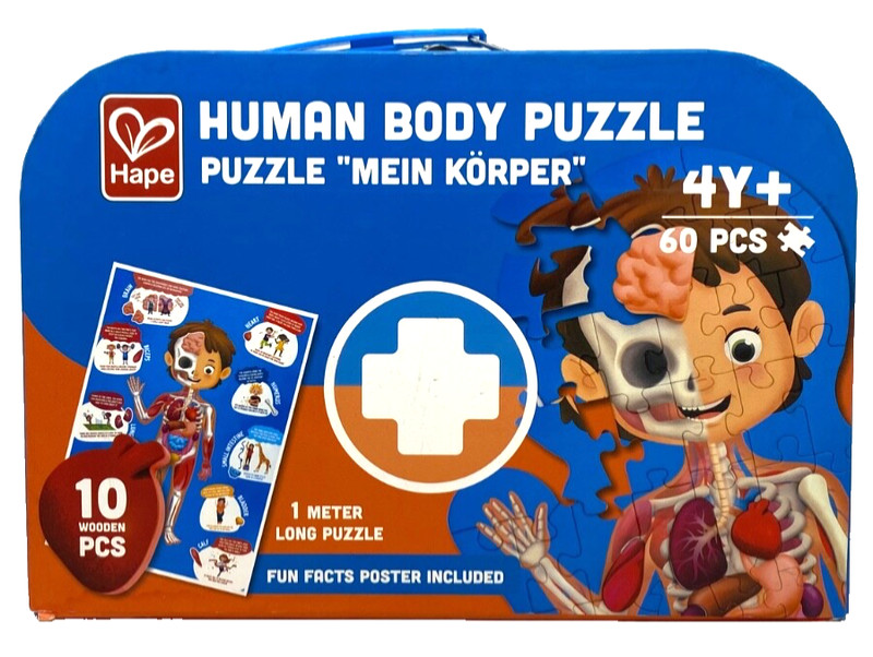 Hape Human Body Educational Puzzle 60 Piezes Jigsaw Puzzle 4 years and up