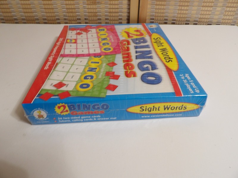 Sight Words 2 Bingo Games Ages 5 and up with 200 High Frequency Sight Words gallery