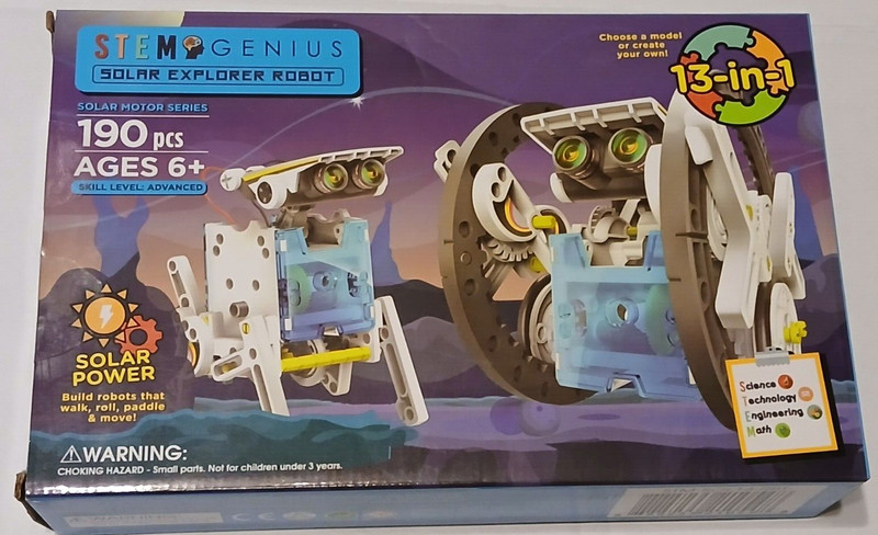 Stem Genius Solar Explorer 13-in-1 Robot Learning Kit STM-SOL14-RBT Brand New