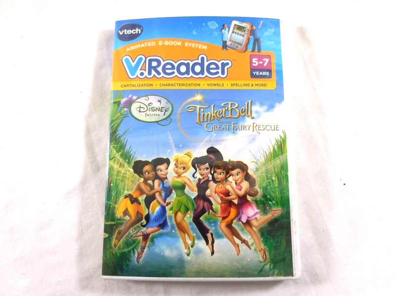 VTech V.Reader 2011 Tinkerbell & the Great Fairy Rescue Cartridge Girls Ages 5-7