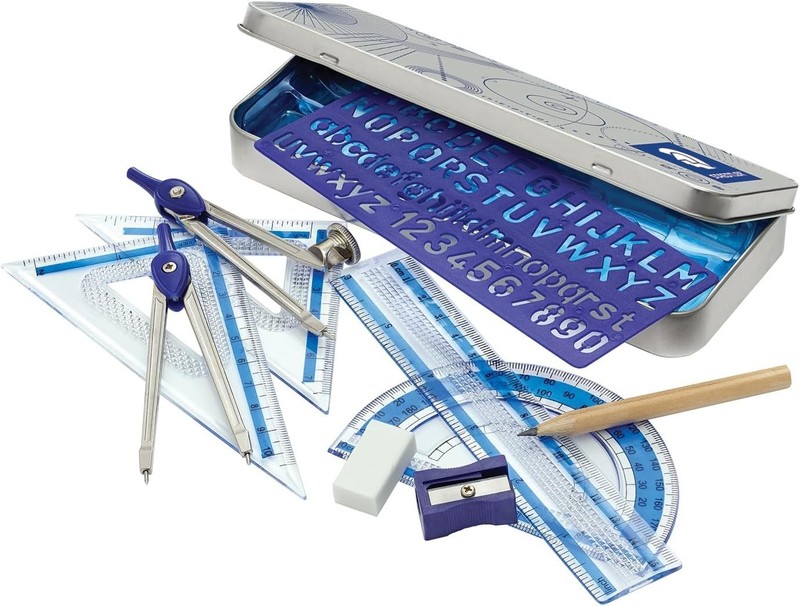 Comprehensive 10-Piece Math Set: Perfect for Technical Drawing & Art Projects gallery