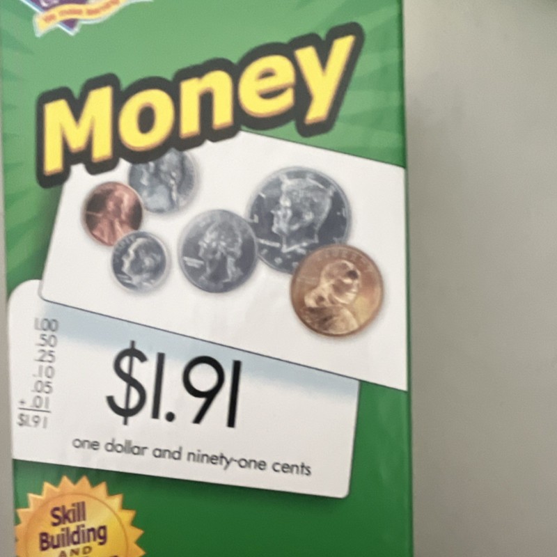 TREND enterprises Money Flash Cards U.S. Coins & Bills Ages 8 & Up