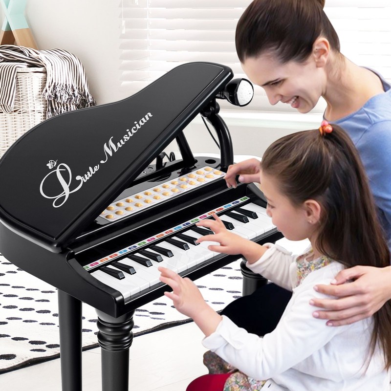 31 Keys Kids Piano Keyboard Toy Toddler Musical Instrument w/ Stool & Microphone gallery