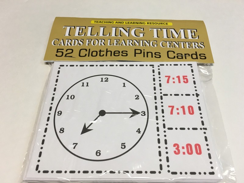 TELLING TIME - Cards for Learning Center 52 Cards- Letters Teaching Pre-k gallery