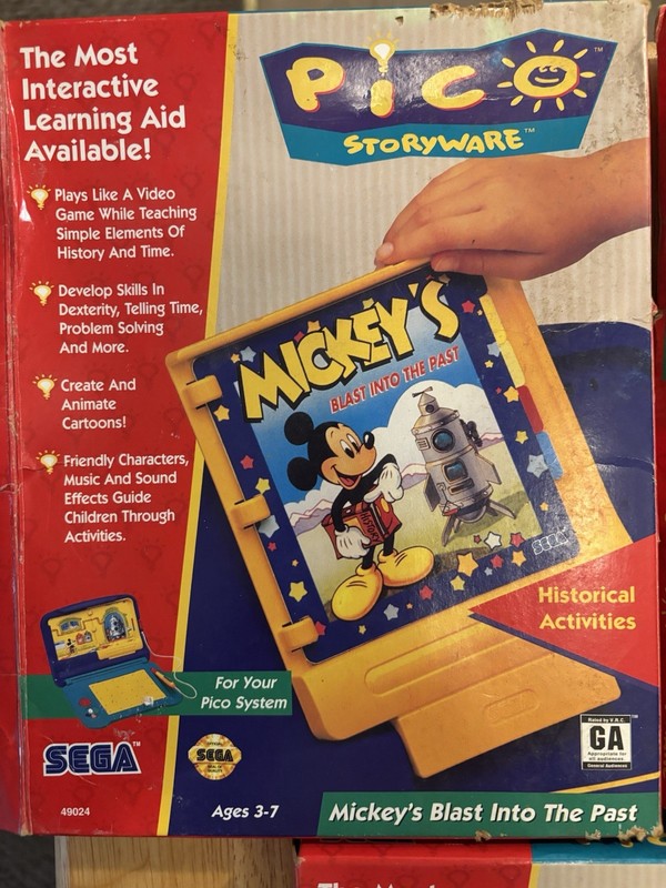 Sega Pico Storyware Lot of 3 Winnie the Pooh Mickey Mouse Ecco Jr Age 3-7 Disney gallery