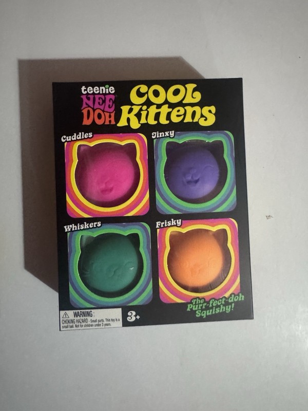 Schylling NeeDoh Teenie Cool Cats 4-Pack Kittens Stress Fidget Sensory Toy🐈✅NEW