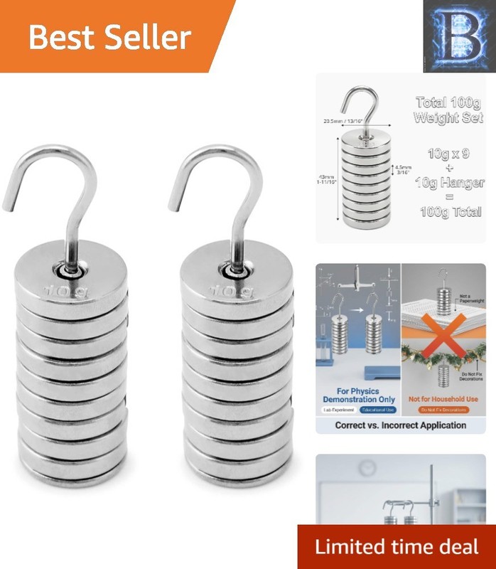 Precision Lab Slotted Mass Set – 100g Total with Durable Chromium-Plated Weights
