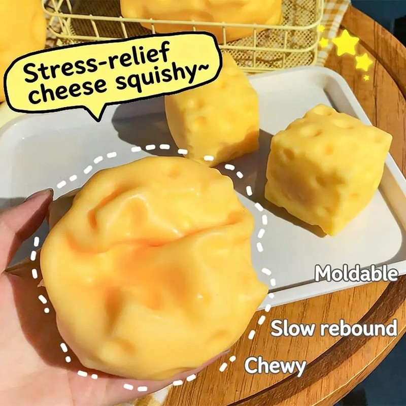 Squishy Cheese Block, Stress Relief Squeeze Toy Gifts ,Cyber Deal~US gallery