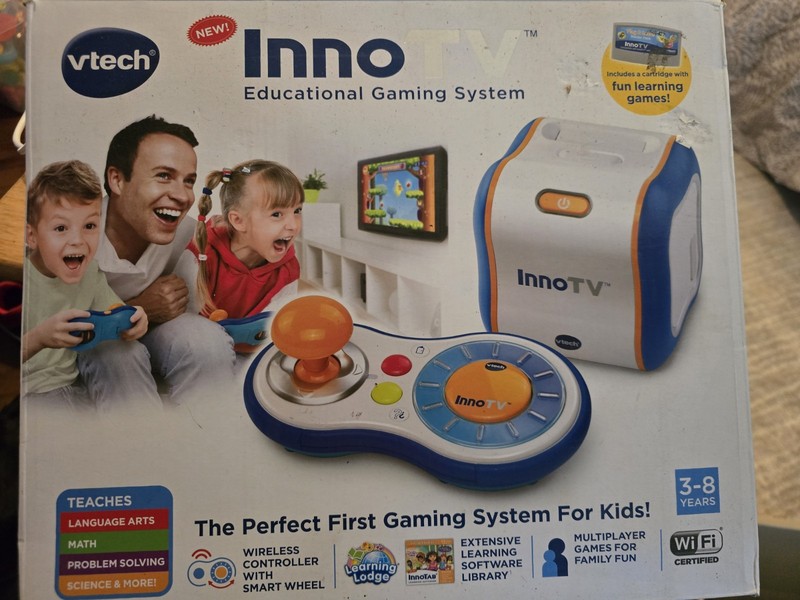 VTech InnoTV The First Educational Gaming System Controller And System Complete