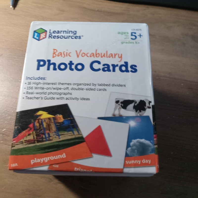 Learning Resources Basic Vocabulary Photo Cards, Set of 156 - New gallery