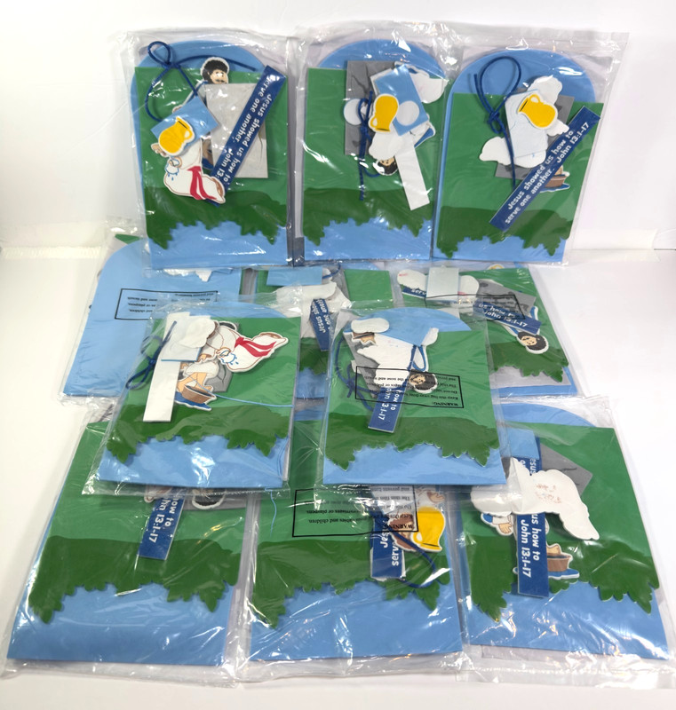 Oriental Trading Felt Set – 13649642 JESUS WASHED THE DISCIPLES FEET – LOT of 11