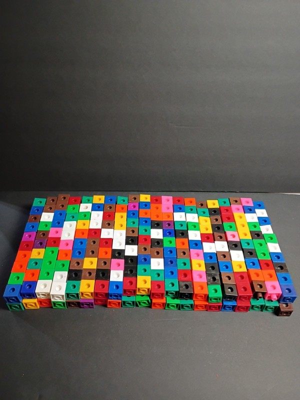 200 Interlocking Counting Cubes Snap Blocks Math Manipulatives Set