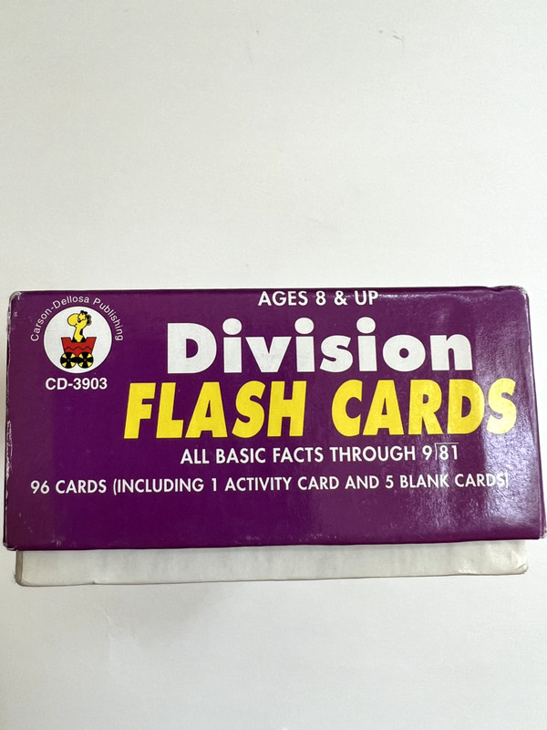 Division Flash Cards Game Ages 8 and up, Ships Fast! gallery