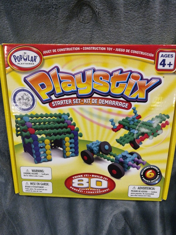 New – Popular Playthings Playstix Starter Set: 80 Pcs – Ages 4+ | 1+ players