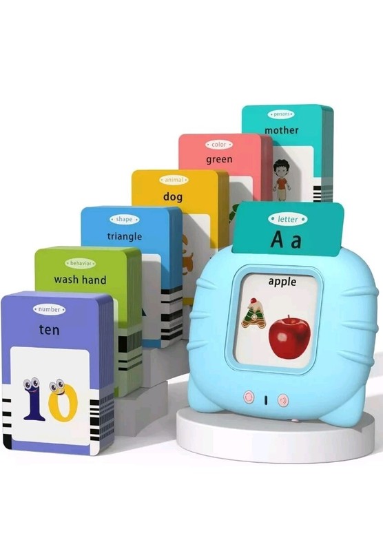 Talking Cards for Toddlers, Speech Therapy Toys 510-blue (New Abc+123+ 3 Songs