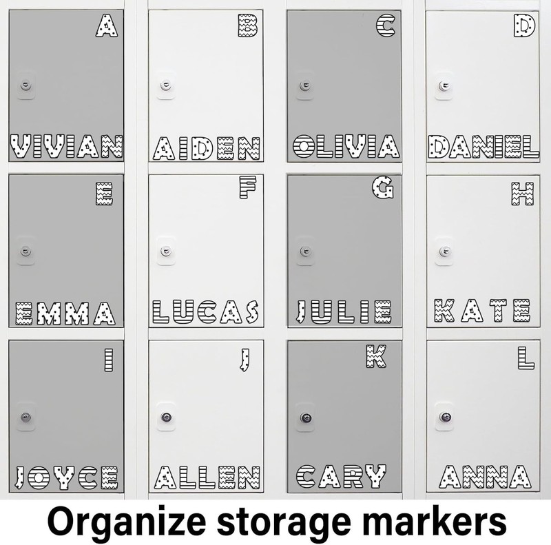 Qyeahkj 103 Pcs Black and White Magnetic Letters 2’’ Small, gallery