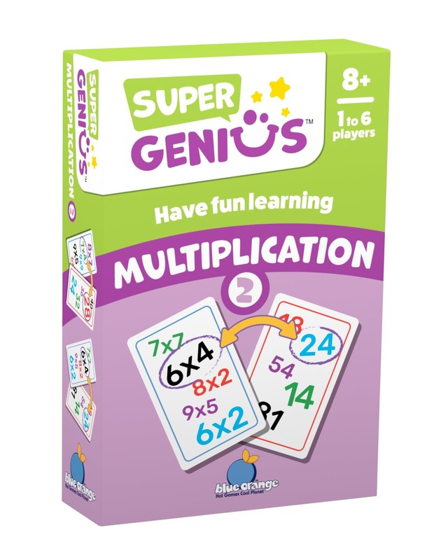 Blue Orange Super Genius Multiplication 2 – Tabletop Card Game, Fun Flash Car…