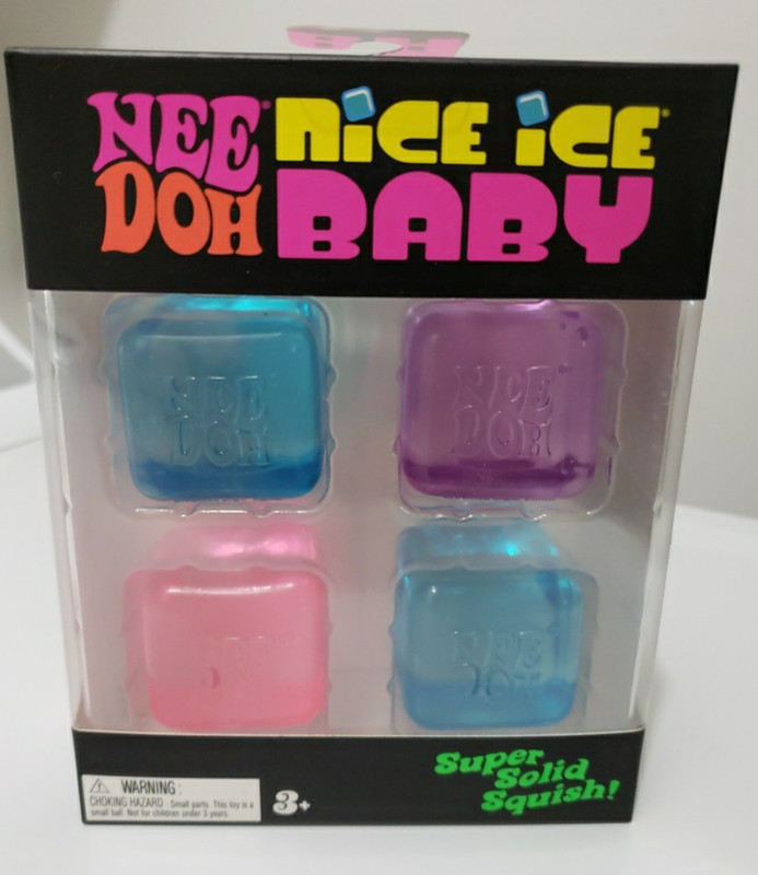 Nee Doh Nice Ice Baby 4 Pack – Authentic – Pink Blue Purple – NIP