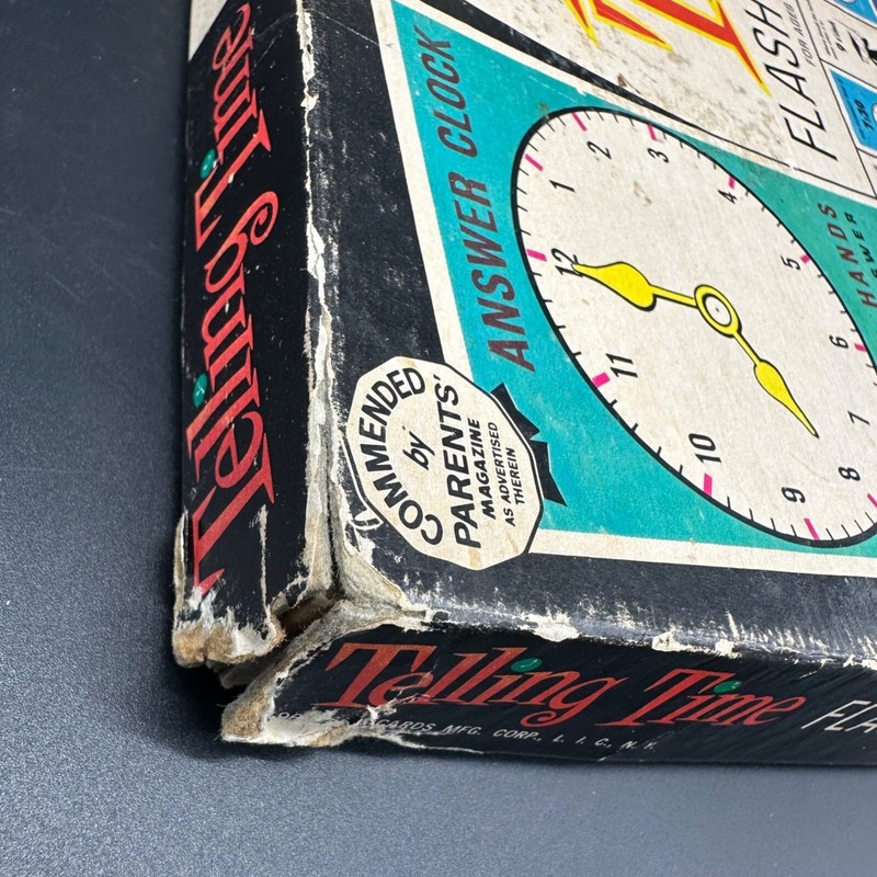 Vintage Telling Time Flash Cards Educational 1963 Home School Teaching USA gallery