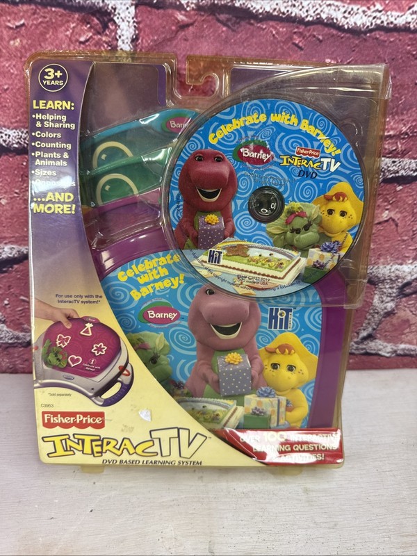Fisher-Price InteracTV Celebrate With Barney Birthday 2004 Rare New DVD HiT