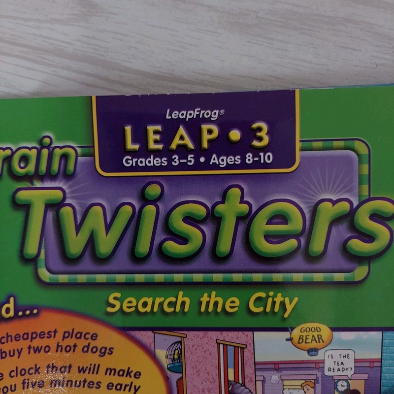 Leap Frog LeapPad Brain Twisters Leap 3 SEARCH THE CITY Book Cartridge Age 8-10 gallery