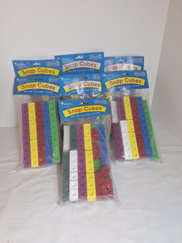 Learning Resources Snap Counting Cubes 100 Count Set LER 7584 10 Colors Set of 7