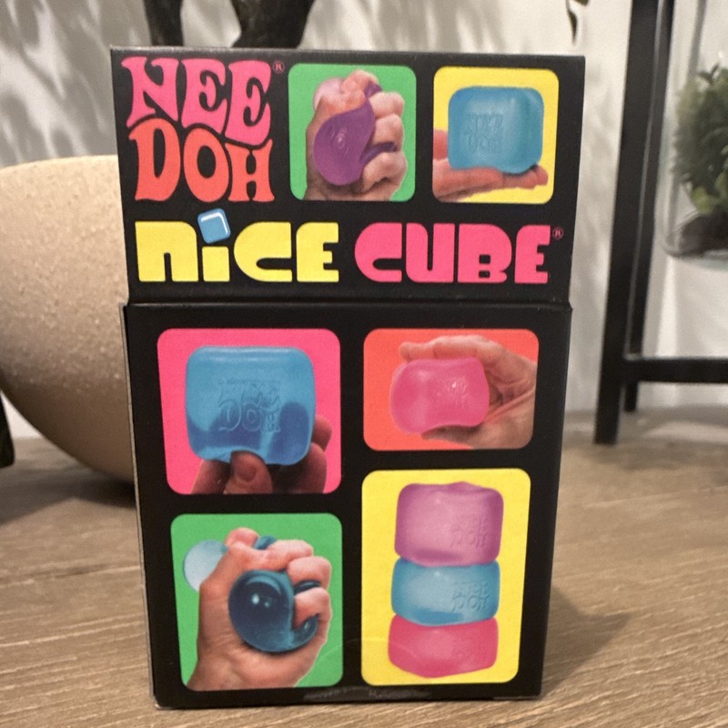 Schylling Nee Doh Nice Cube Super Solid Squish Squeeze Toy Blue 2022 26014HY gallery