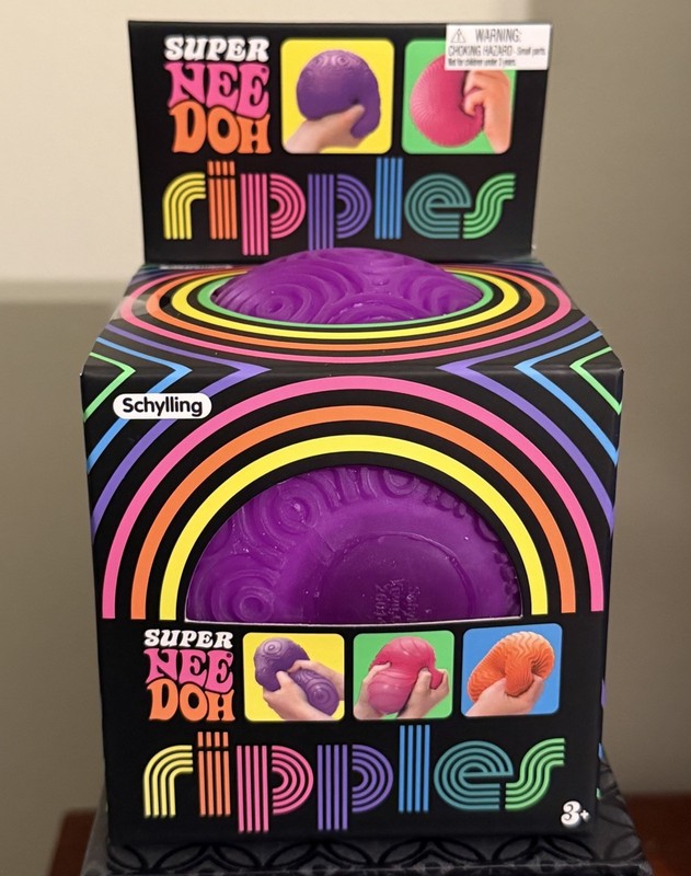 New Authentic Schylling Super NeeDoh Ripples Purple Squeeze Toy!