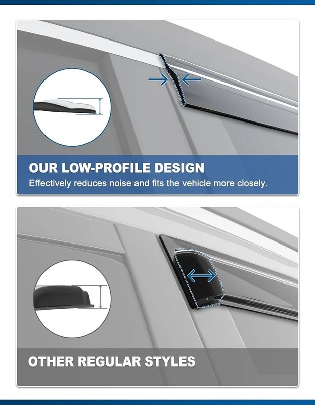 6pcs Out-Channel Window Rain Guards Fit for Honda CRV CR-V 2023 2024 2025 2026,E gallery