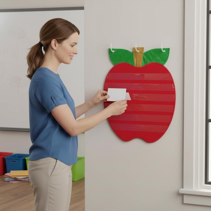 Apple Pocket Chart Decorative Teaching Aid Long-Lasting for Preschoolers gallery