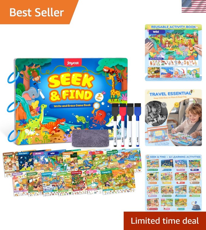 Seek & Find Game Books – Preschool Learning Activity for Toddlers & Kids Ages…