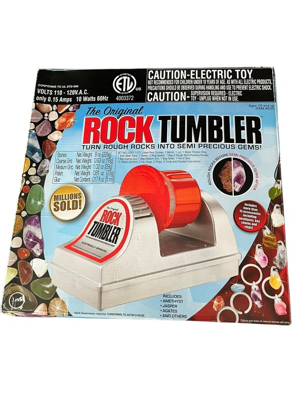 Rock Tumbler Semi-Precious Rolling Stones Electrically Operated Jewelry New/open