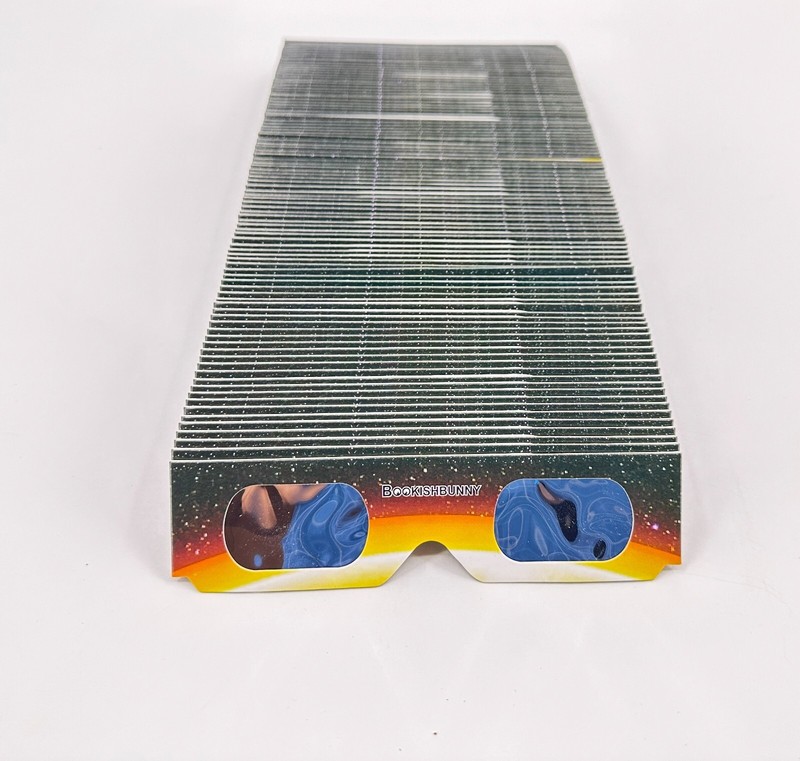 100 Pair Bookishbunny Solar Eclipse Viewers Paper Glasses ISO Certified Sun View
