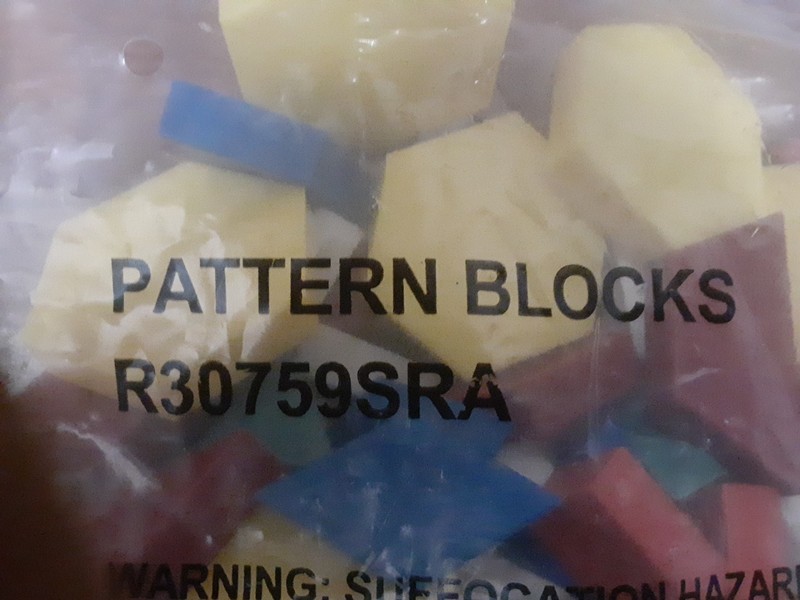 Pattern Blocks, Solid Plastic, 6 + Different Colors And Shapes, New, R30759SRA gallery