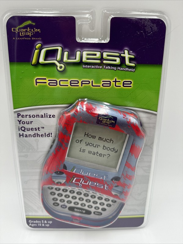 Faceplate for iQuest (from Quantum Leap) Handheld Device- Red on Gray