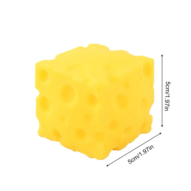 Squeeze Cheese Block Large Squishy Sensory Fidget Stress Novelty Toy