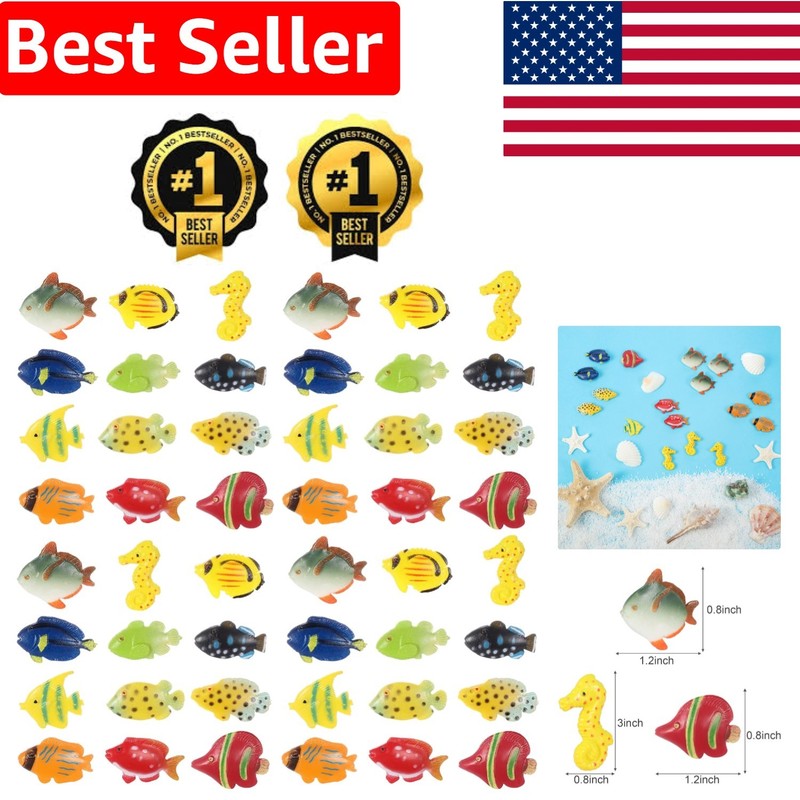 Interactive Tropical Fish Play Set – 48 Assorted Figures for Bath & Party Fun