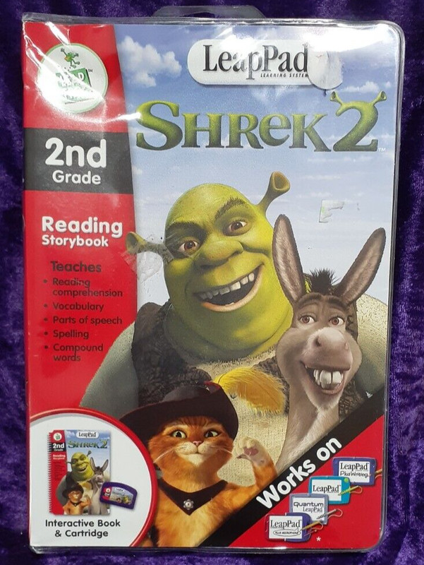 Leap Pad Learning System Shrek 2 2nd Grade Reading Storybook**DENTED BOX**