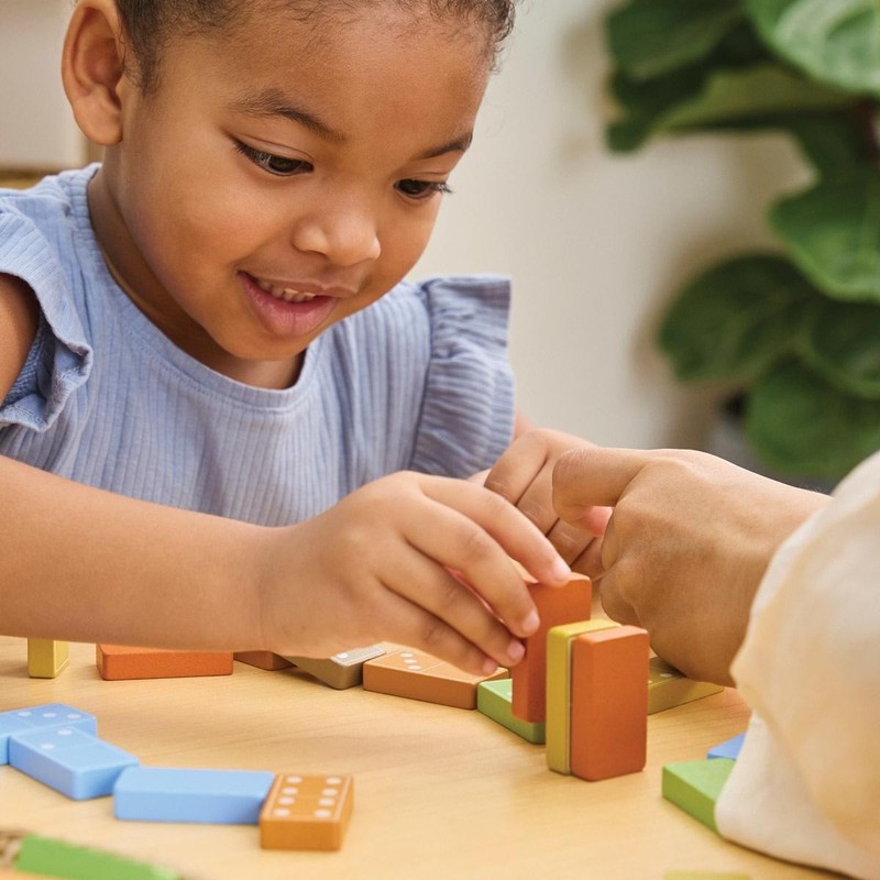 Kaplan Early Learning Wooden Dominoes - 168 Pieces gallery